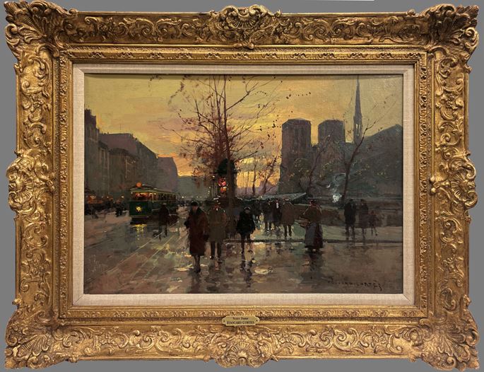 Edouard Léon Cortes - View to Notre Dame, Paris | MasterArt